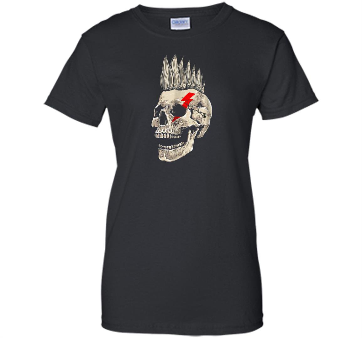 Punk rock punks not dead skull mohawk style Women