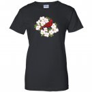 Red cardinal bird dogwood flower Women