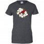 Red cardinal bird dogwood flower Women