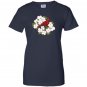 Red cardinal bird dogwood flower Women