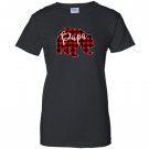 Red plaid papa bear matching pajama family buffalo dad Women