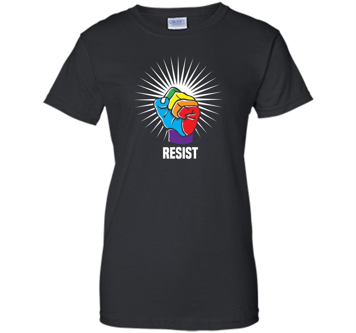 Resist rainbow flag anti trump lgbt gay pride Women
