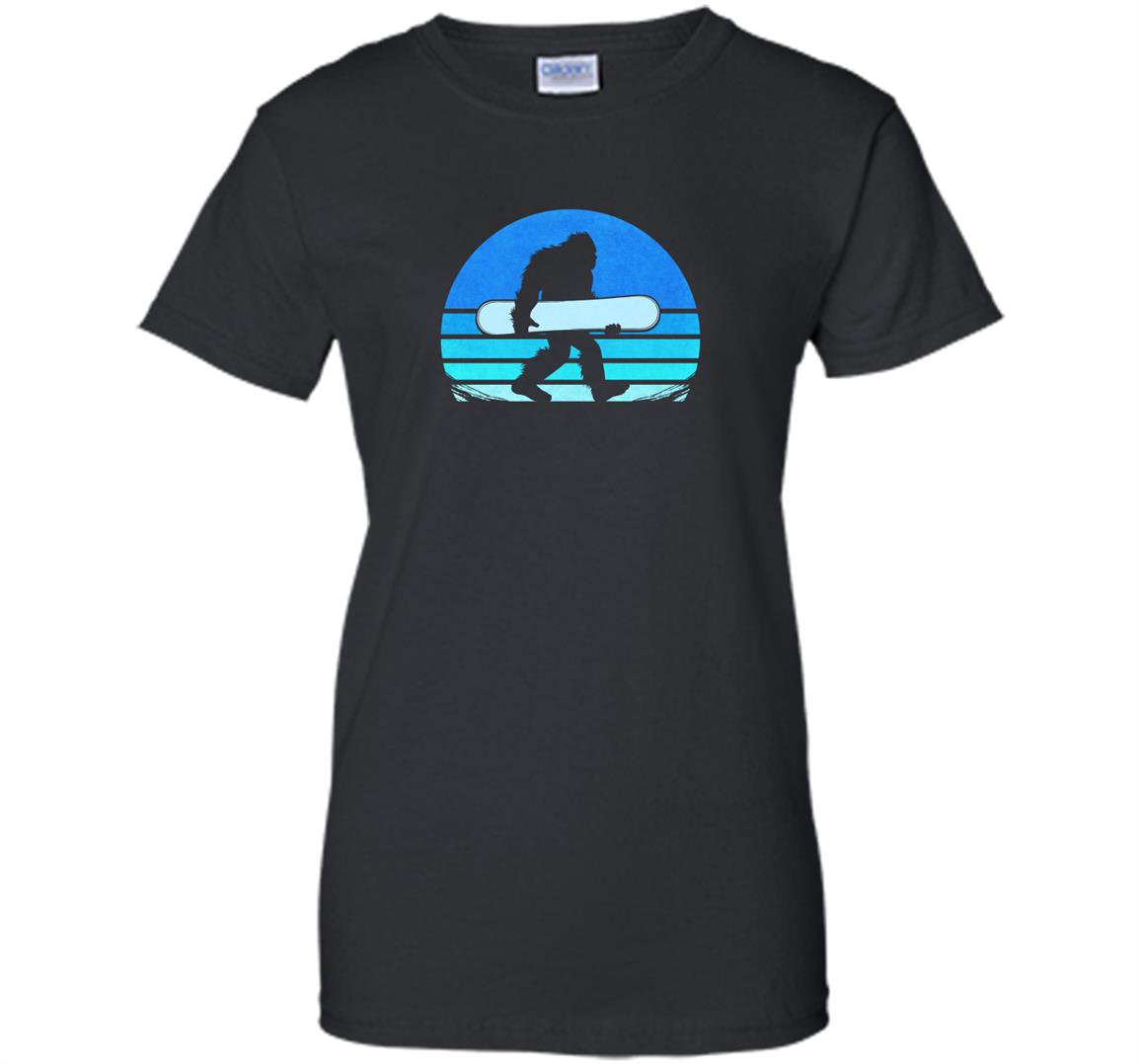 Retro snowboard yeti snowboarding gift Women