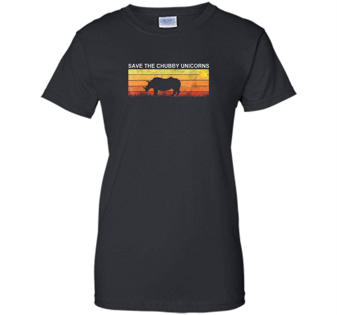 Save the chubby unicorns rhino vintage retro colors Women