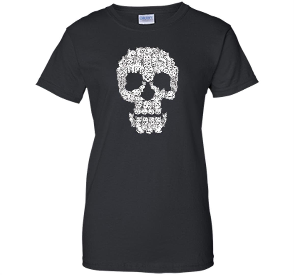 Sketchy cat skull funny gift for cat lover Women