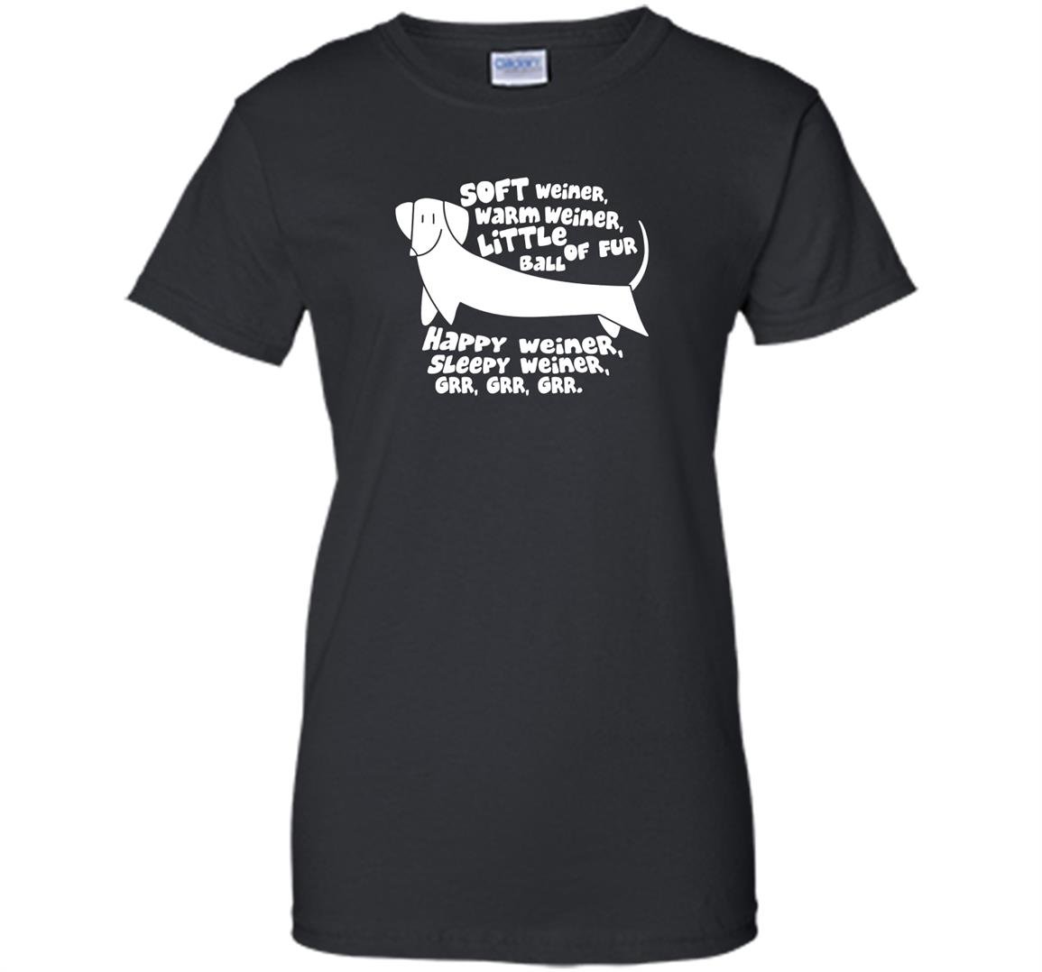 Soft warm little happy sleepy weiner dachshund funny Women
