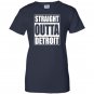 Straight outta detroit funny michigan gift Women