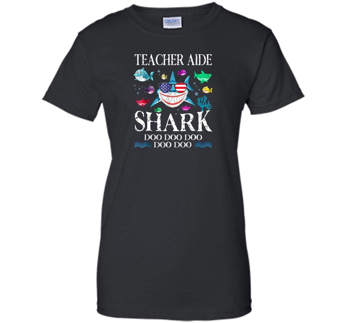 Teacher aide shark doo doo doo gift Women