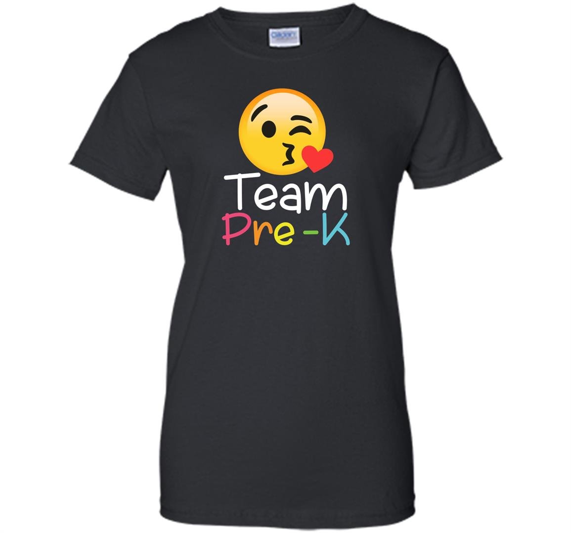 Team pre k teacher emoji hearts love back to school Women