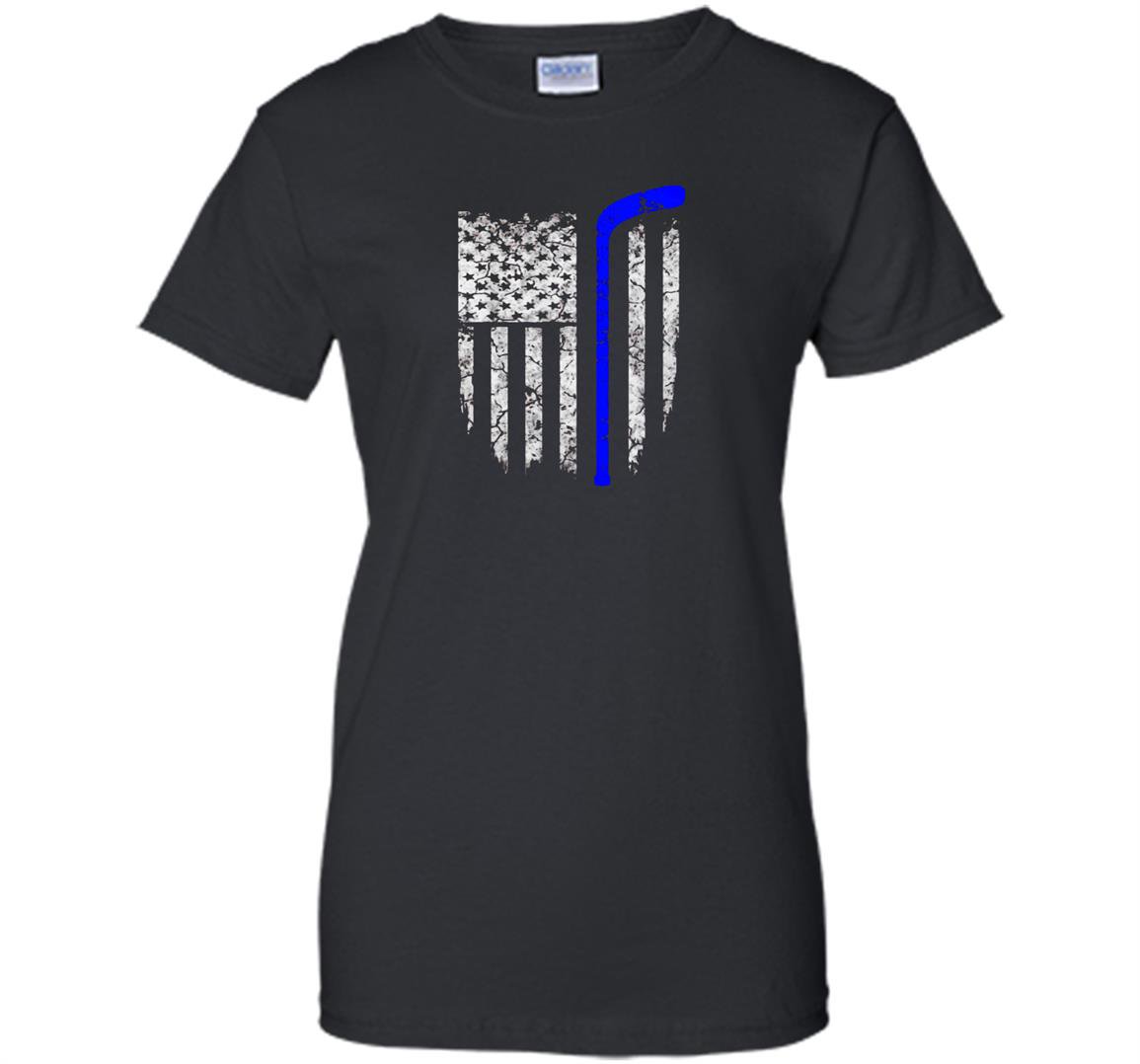 Thin line american flag hockey Women
