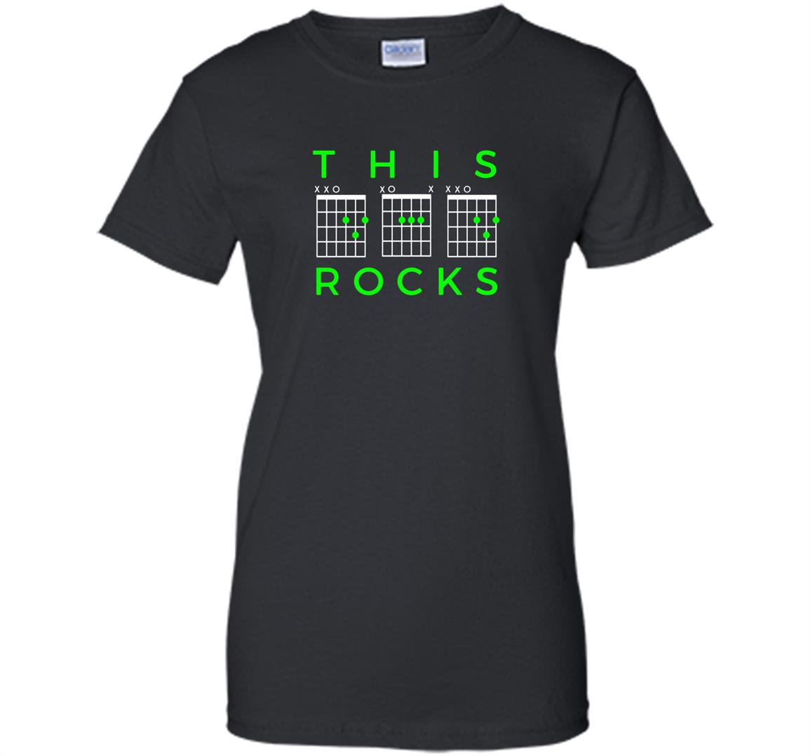 This dad rocks guitar chords fathers day bday gift Women