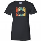 Vintage style cichlid silhouette Women