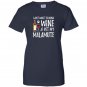 Wine and alaskan malamute for funny dog gift Women