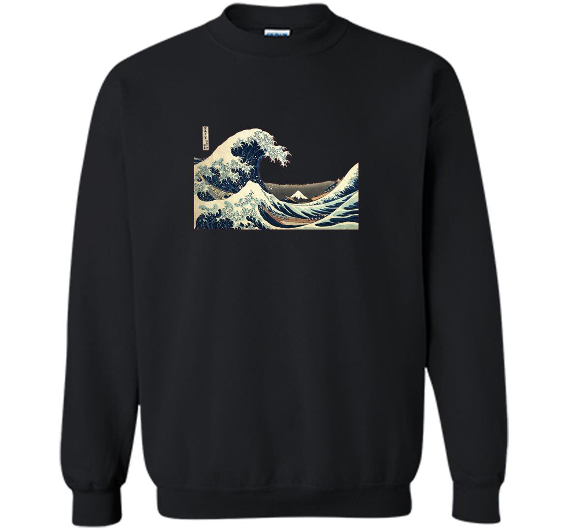 Japanese the great wave off kanagawa vintage art Sweatshirt