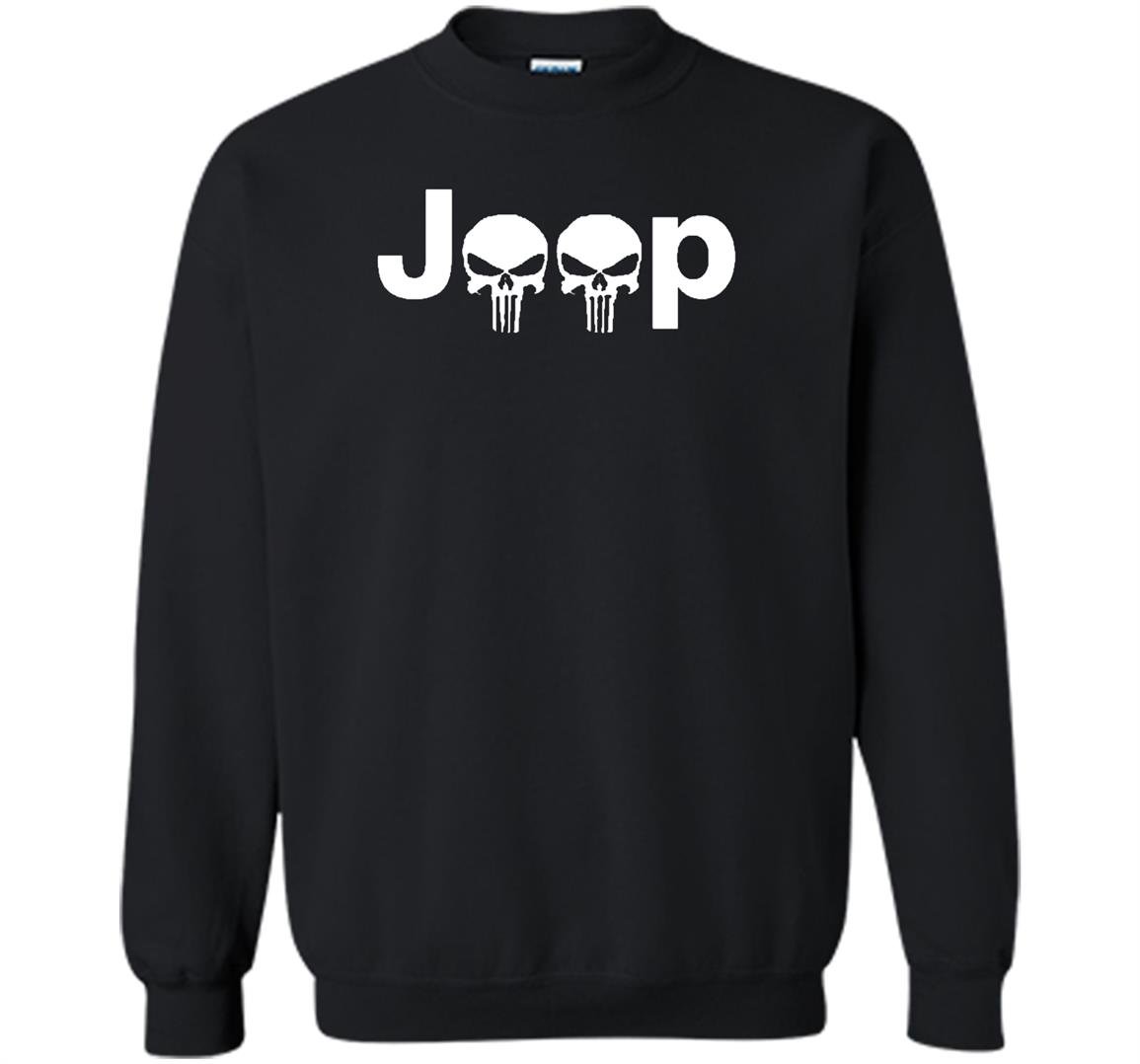 Jeep logo with punisher skulls 4x4 off road wrangler Sweatshirt