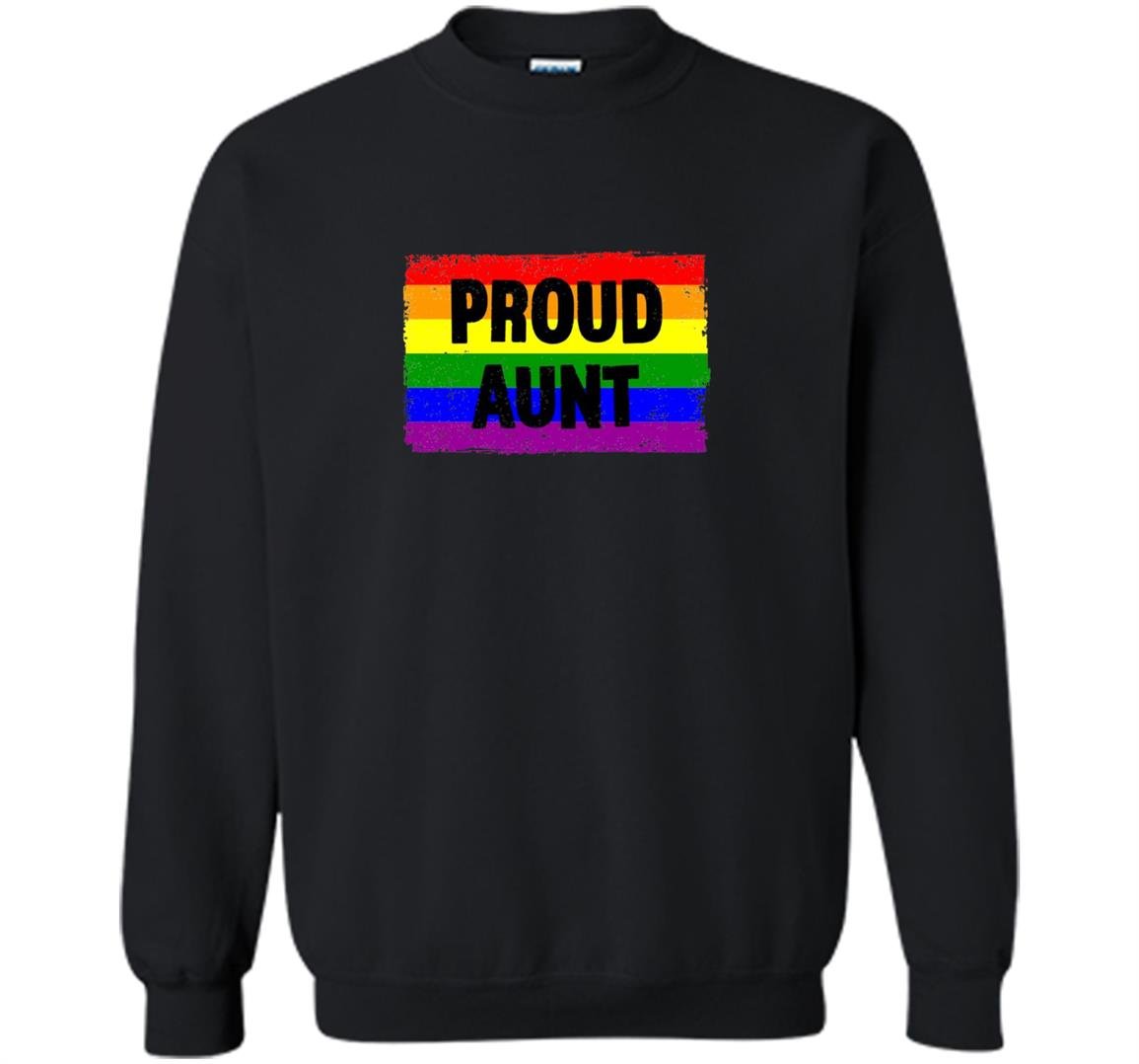 Lgbtq gay pride rainbow support ally proud aunt family Sweatshirt