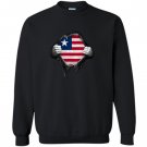 Liberia flag liberian flag hands Sweatshirt