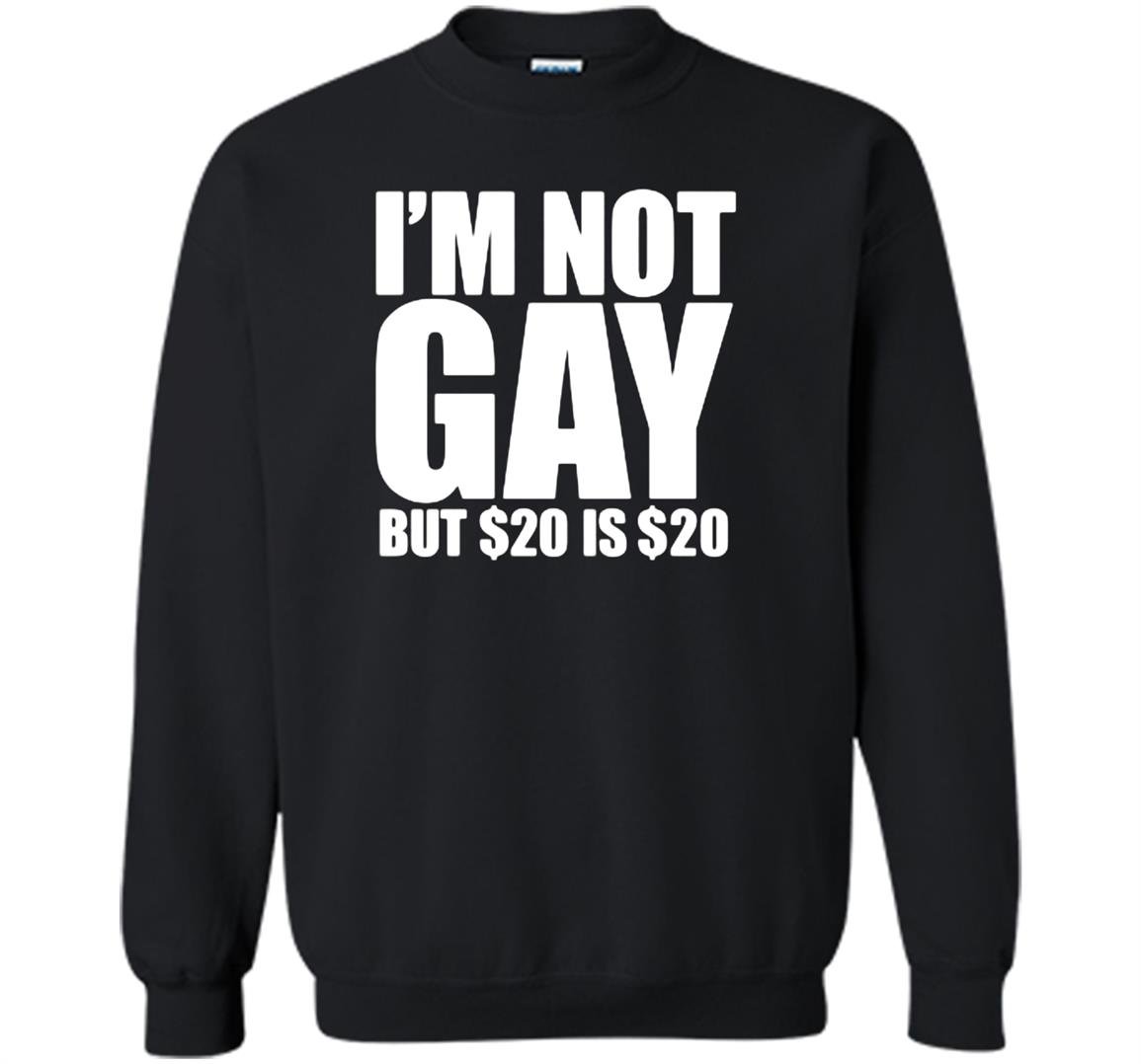 Loo show im not gay but 20 bucks is 20 bucks workout graphic Sweatshirt