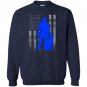 Male k 9 officer line flag for k9 handlers Sweatshirt