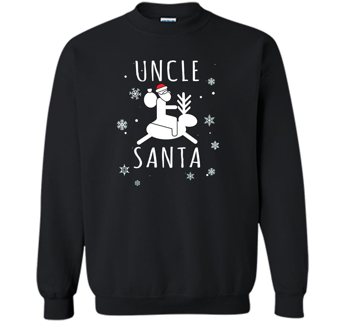 Funny uncle santa claus riding reindeer Sweatshirt