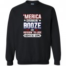 Merica 4th of july drinking party funny patriotic Sweatshirt