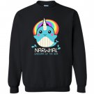 Narwhal unicorn of the sea funny kawaii whale cute Sweatshirt