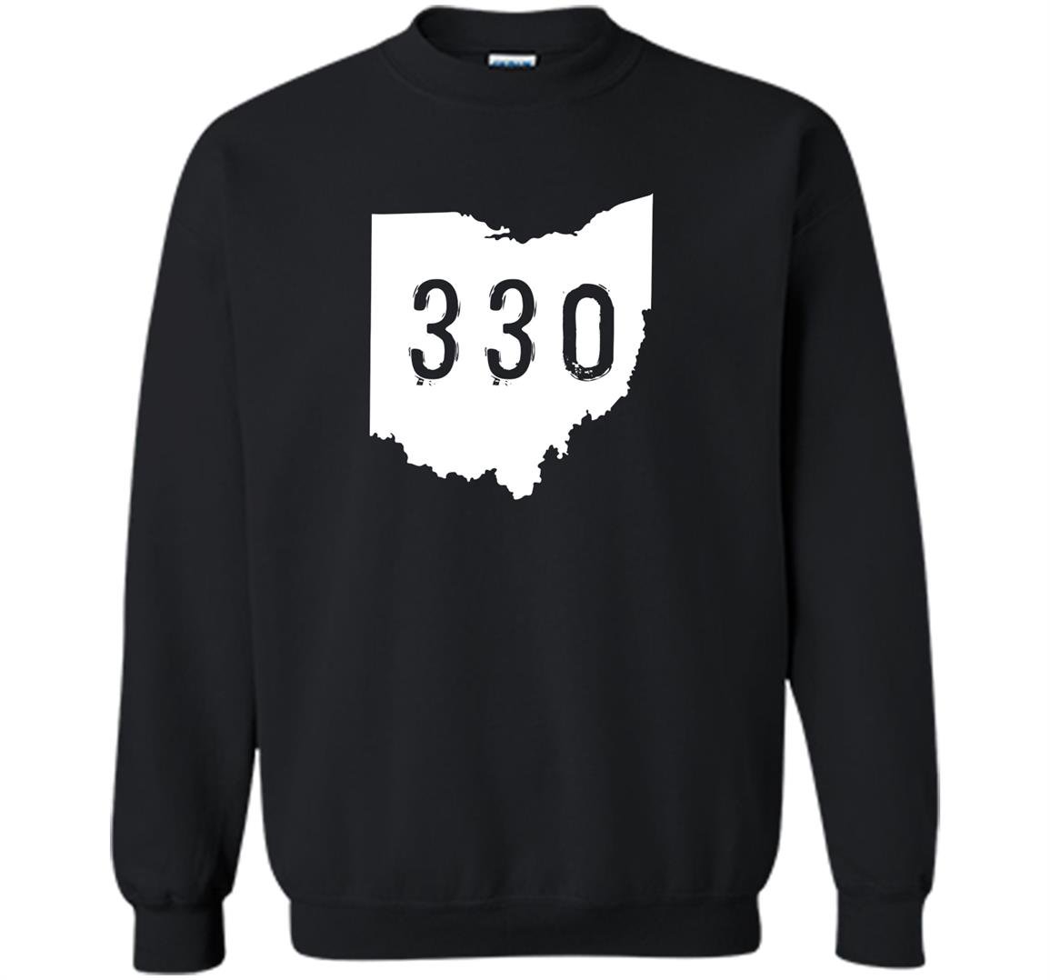 Ohio 330 area code akron oh graphic Sweatshirt