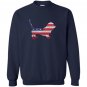 Patriotic basset hound mix american flag embroidery Sweatshirt