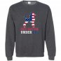 Patriotic dog french poodle 4th of july Sweatshirt