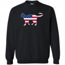 Patriotic kitty cat usa american flag Sweatshirt