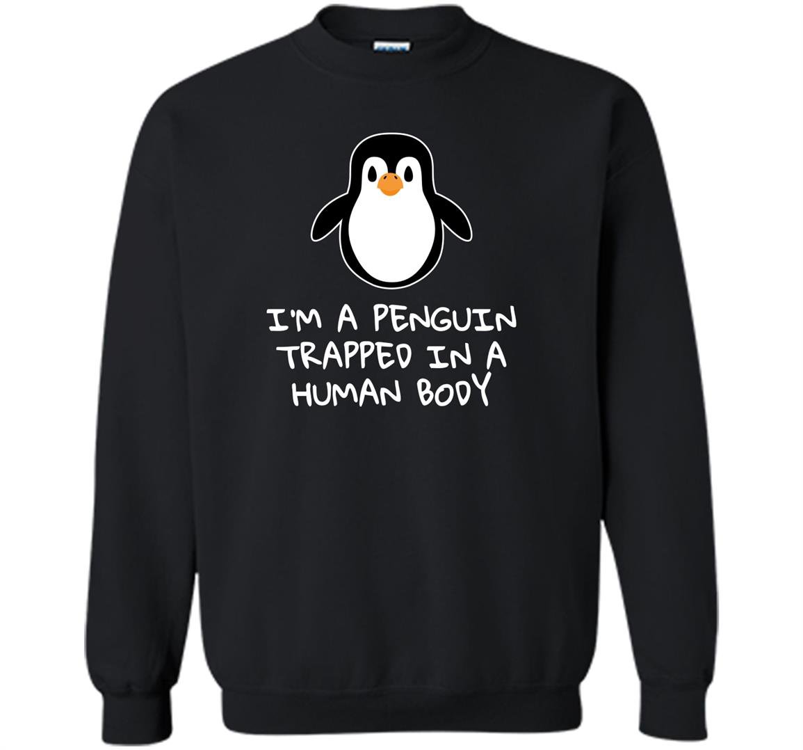 Penguin trapped human body Sweatshirt
