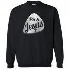 Pick jesus gift for the christian guitarist Sweatshirt