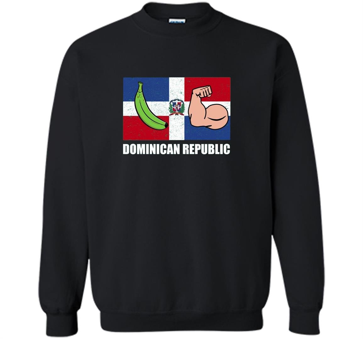 Platano dominican republic flag glass emoji face Sweatshirt