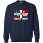 Platano dominican republic flag glass emoji face Sweatshirt