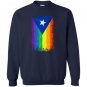 Puerto rican or cuban gay pride flag rainbow destroy Sweatshirt