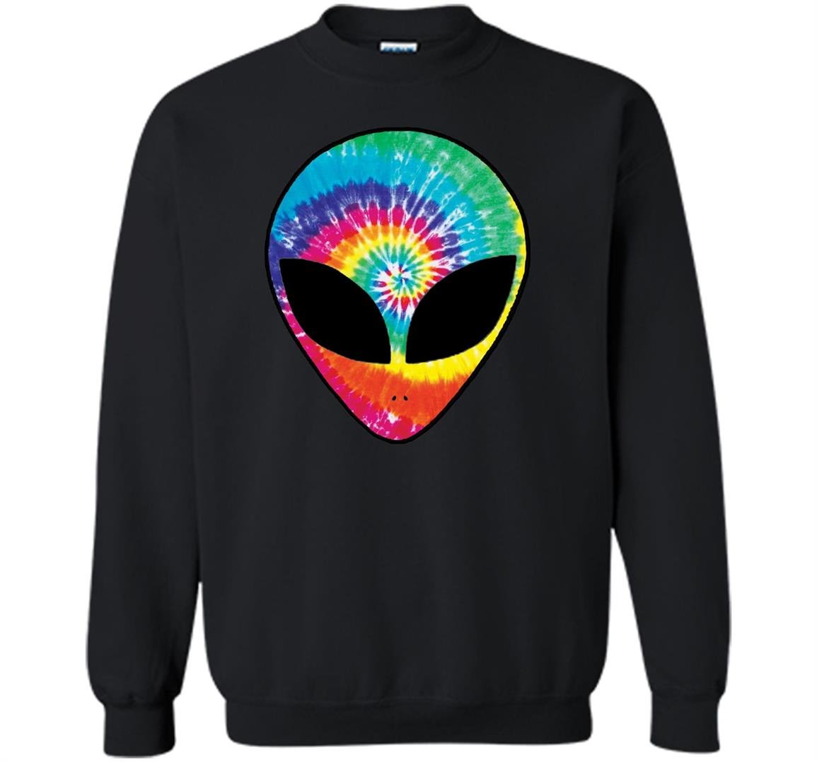 Rainbow alien trippy large Sweatshirt