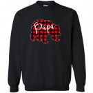 Red plaid papa bear matching pajama family buffalo dad Sweatshirt