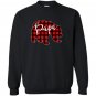 Red plaid papa bear matching pajama family buffalo dad Sweatshirt
