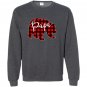 Red plaid papa bear matching pajama family buffalo dad Sweatshirt