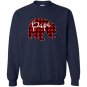 Red plaid papa bear matching pajama family buffalo dad Sweatshirt