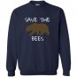 Save the bees brown bear Sweatshirt