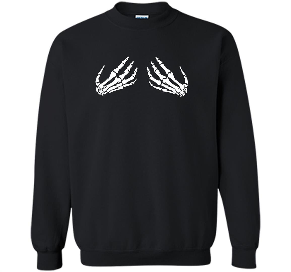 Skeleton hand skeleton hand bra halloween Sweatshirt