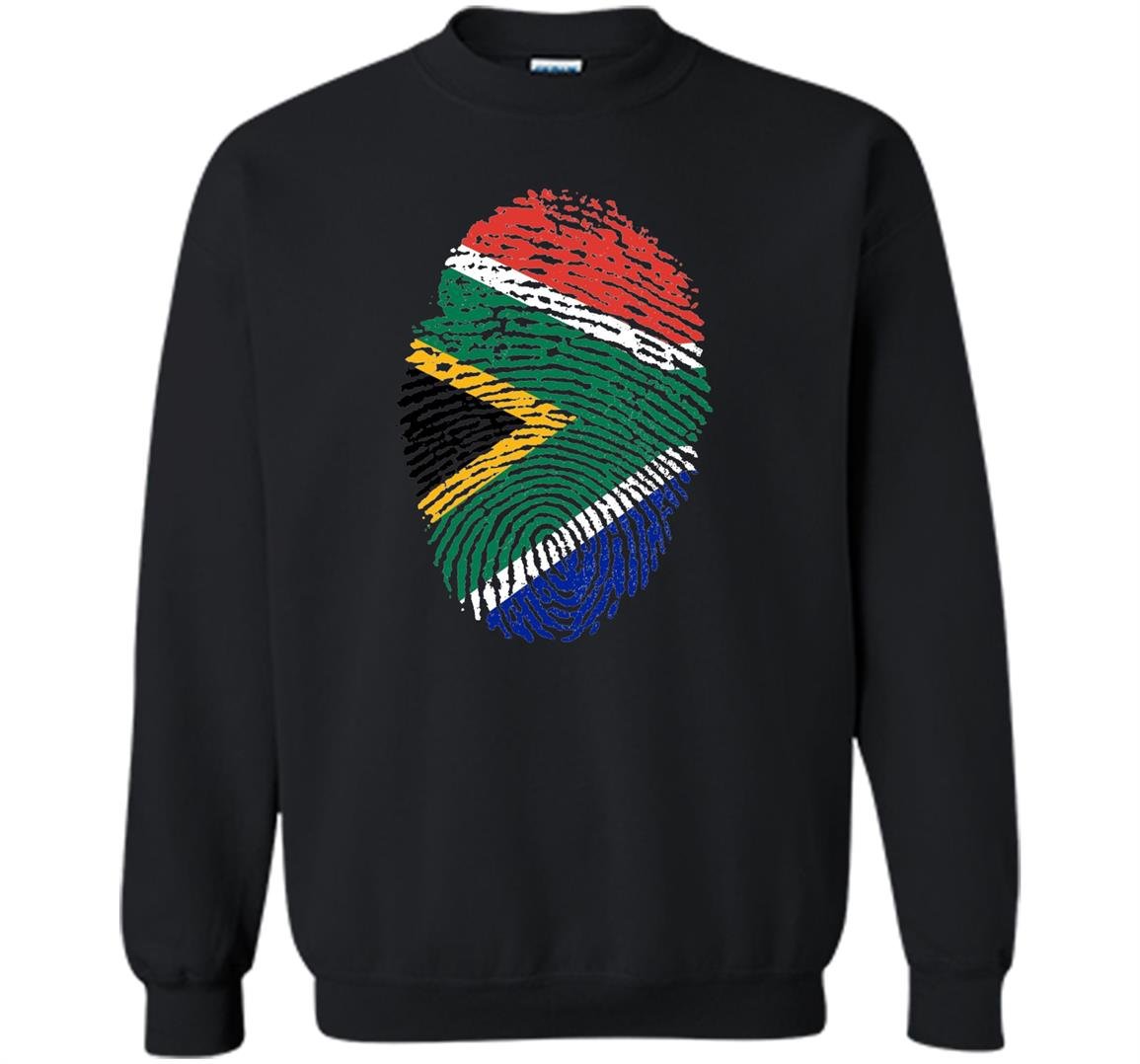 South africa dna flag thumb fingerprint roots proud Sweatshirt
