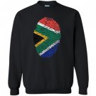 South africa dna flag thumb fingerprint roots proud Sweatshirt