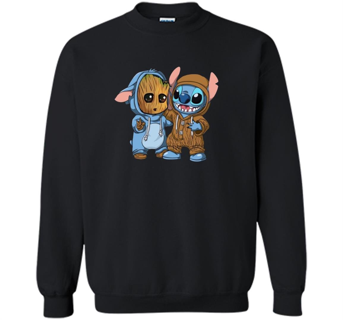 Stitch and baby groot Sweatshirt
