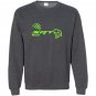 Team dodge srt hell cat scratch green Sweatshirt