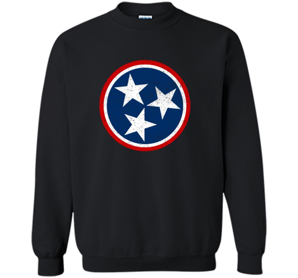 Tennessee volunteer state distressed tristar flag Sweatshirt