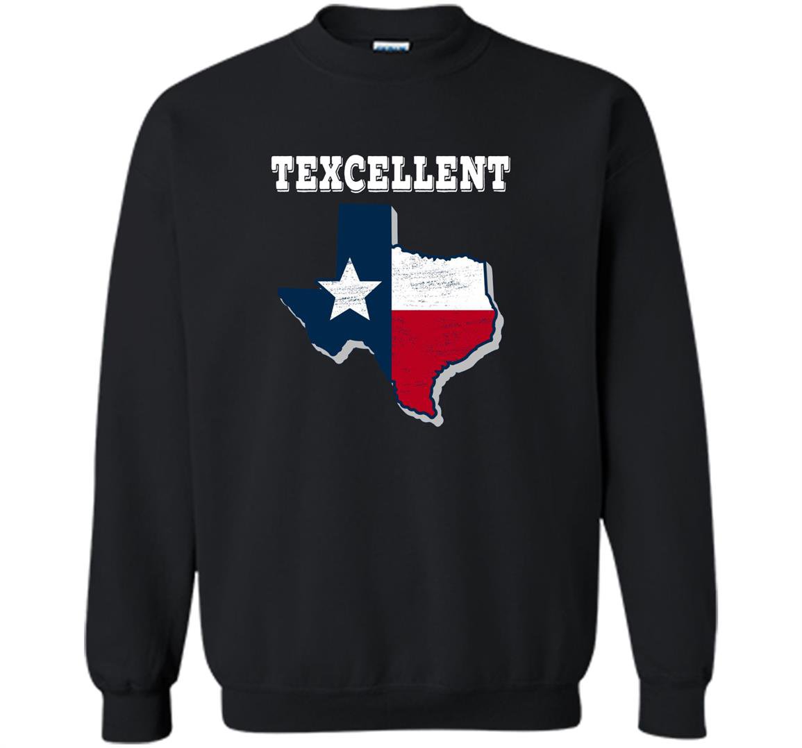 Texcellent texas state flag texan Sweatshirt