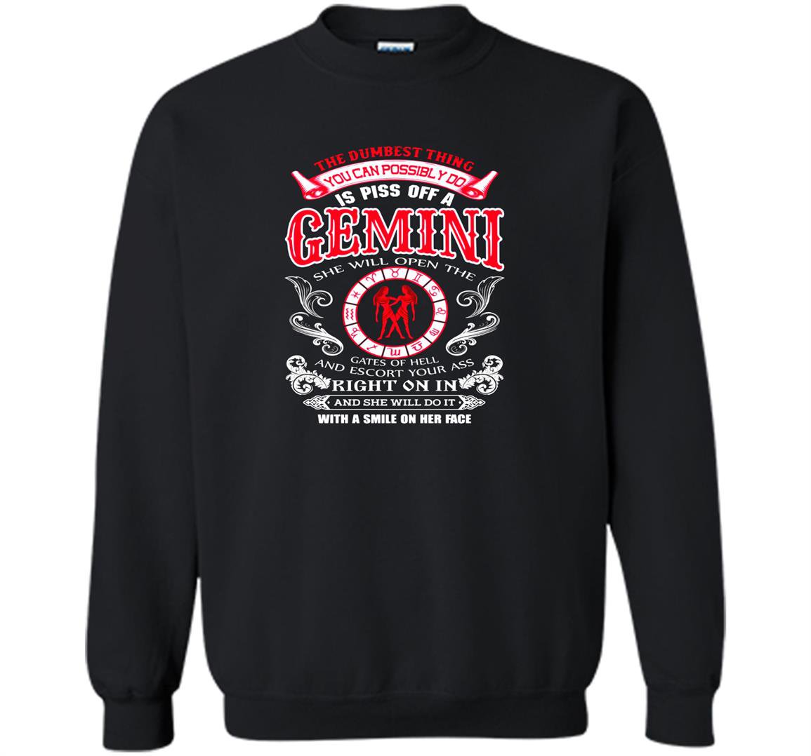The dumbest thing is piss off a gemini Sweatshirt