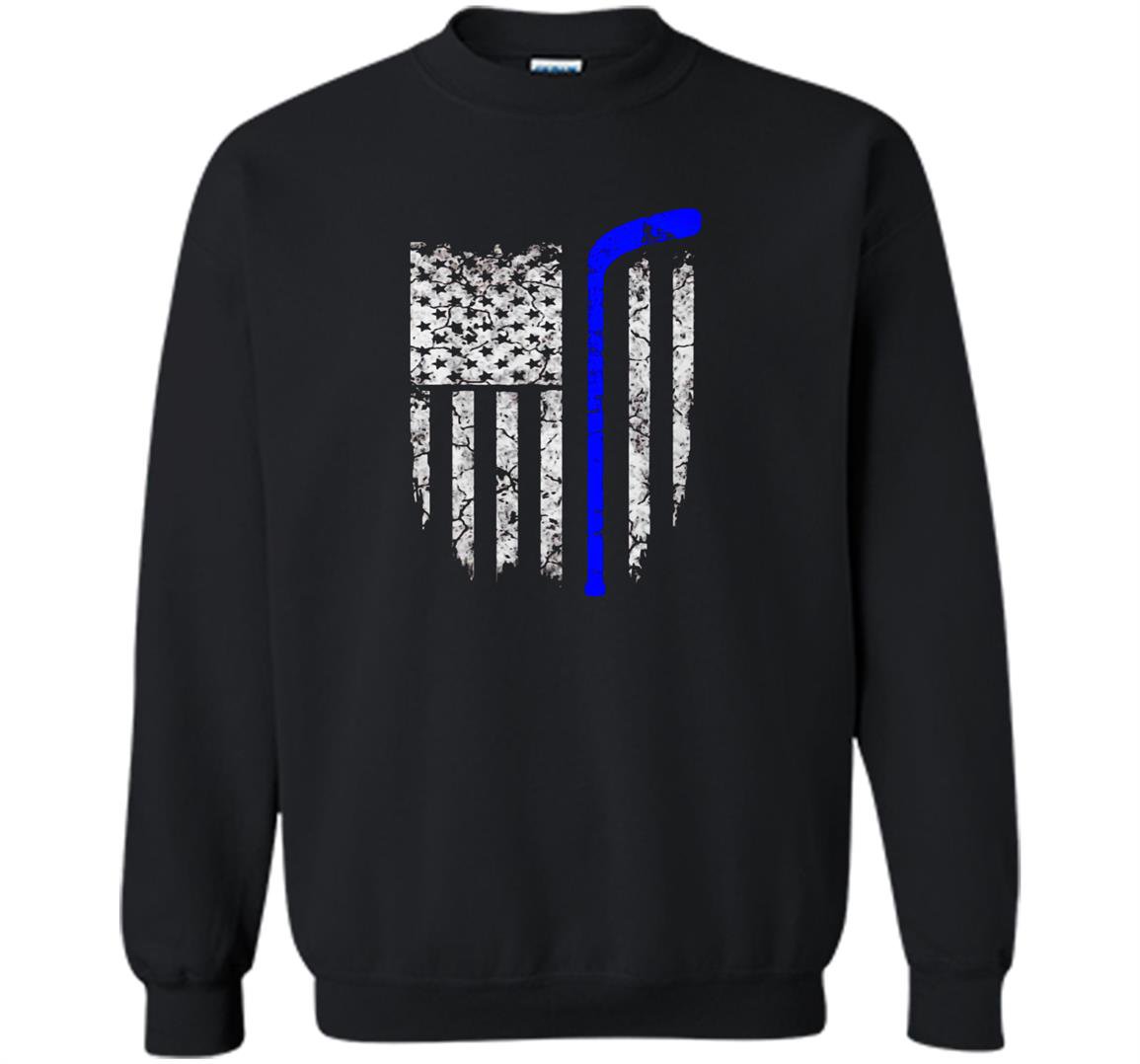 Thin line american flag hockey Sweatshirt